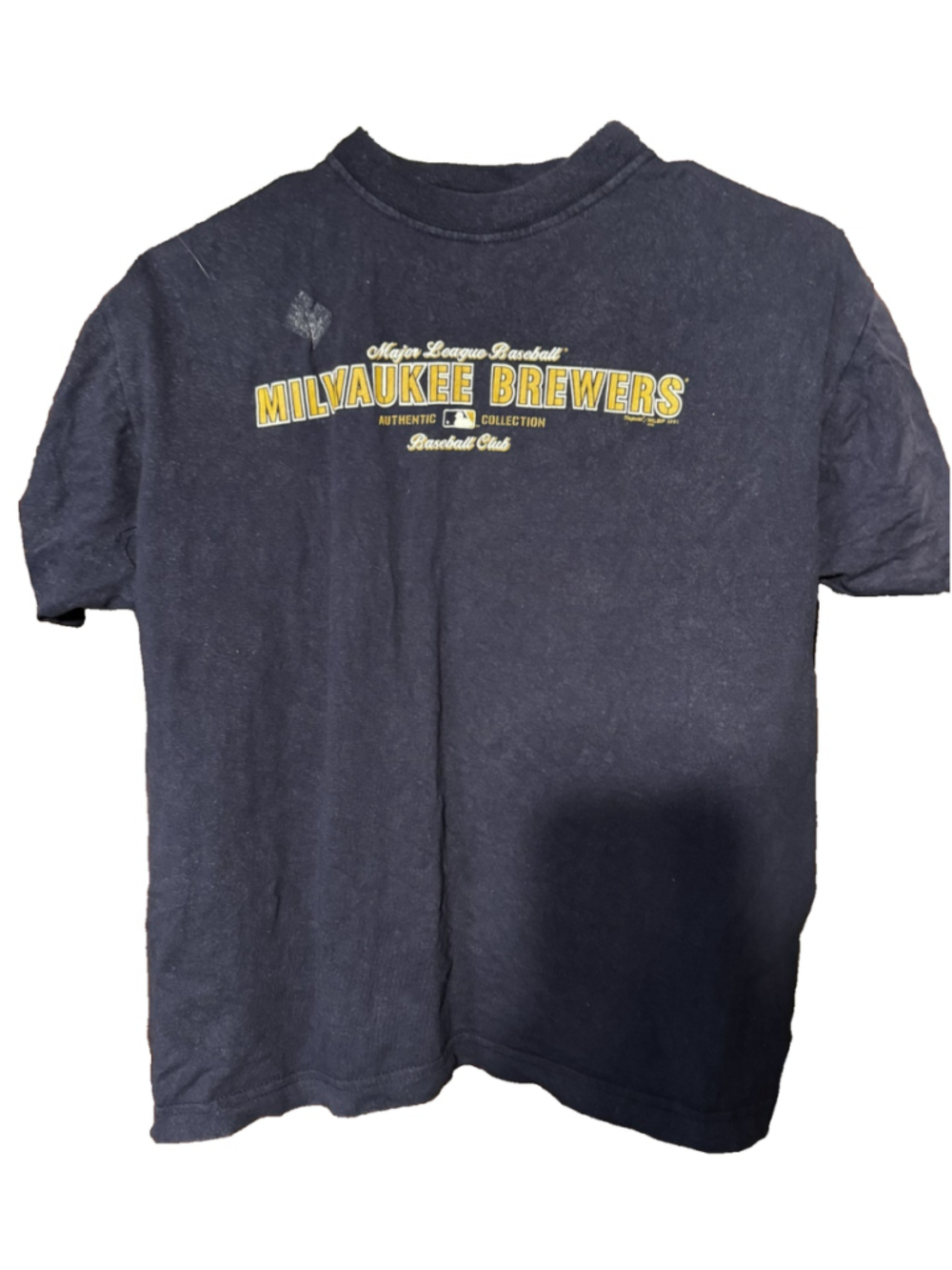 Milwaukee Brewers Majestic Kid's Size XL T-Shirt Blue
